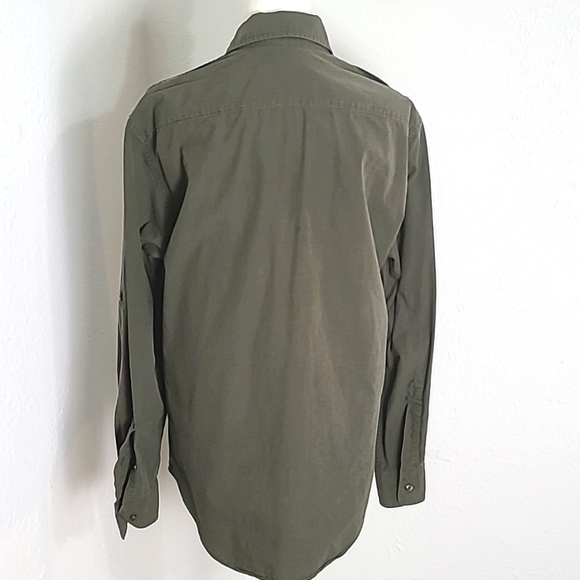 Apt.9 Army Green Longsleeve Buttondown Shirt, Size Medium - Picture 7 of 9